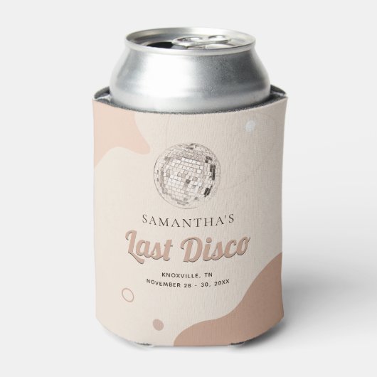 Laatste Disco Retro Meisjesavond Blikjeskoeler (Blikje Voorkant)