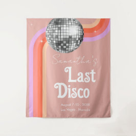 Laatste disco retro roze vrijgezellenweekend wandkleed