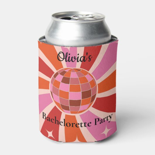 Laatste Disco Retro  vrijgezellenfeest op maat  Blikjeskoeler (Blikje Voorkant)