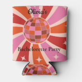 Laatste Disco Retro  vrijgezellenfeest op maat  Blikjeskoeler (Voorkant)