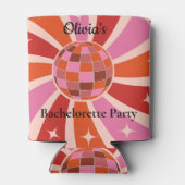 Laatste Disco Retro  vrijgezellenfeest op maat  Blikjeskoeler (Achterkant)