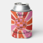 Laatste Disco Retro  vrijgezellenfeest op maat  Blikjeskoeler (Blikje Achterkant)