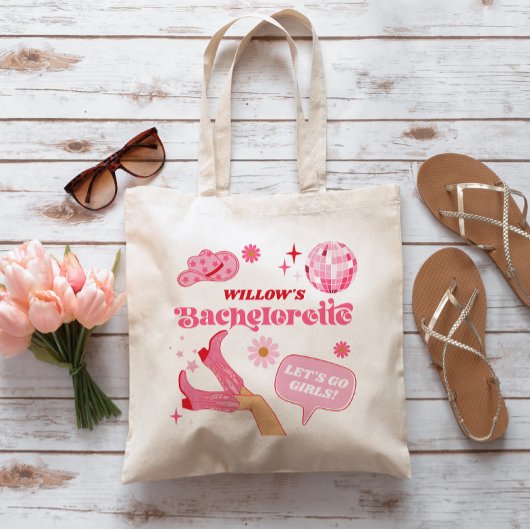 Laatste Disco Rodeo Bachelorette Feest Favor Tote Bag