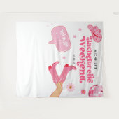 Laatste Disco Rodeo Bachelorette Feest Wandkleed (Voorkant (horizontaal))