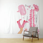Laatste Disco Rodeo Bachelorette-feest Wandkleed (In Situ (horizontaal))