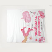 Laatste Disco Rodeo Bachelorette-feest Wandkleed (Voorkant (horizontaal))