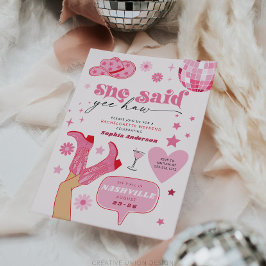 Laatste Disco Rodeo Bachelorette Party Nash Bash Kaart