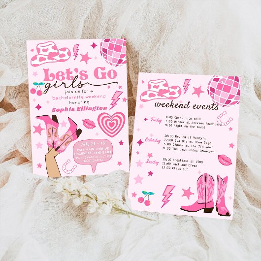 Laatste Disco Rodeo Bachelorette Weekend Nash Bash Kaart