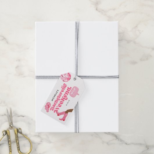 Laatste Disco Rodeo Meidenavakantie Cadeaulabel (Met Touw)