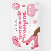 Laatste Disco Rodeo Meidenavondfeestje Spandoek (Verticaal)