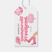 Laatste Disco Rodeo vrijgezellenfeest Cadeaulabel (Voorkant)