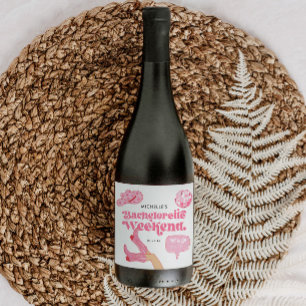 Laatste Disco Rodeo vrijgezellenfeest Sparkling Wijnetiket