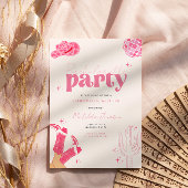 Laatste disco rodeo vrijgezellenfeest uitnodiging