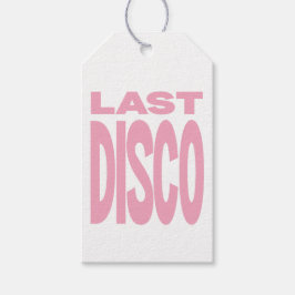 Laatste Disco Roze Meidenavakantie Huwelijk Cadeaulabel