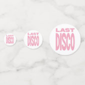 Laatste Disco Roze Meidenavakantiedag Bruiloft Confetti (Achterkanten)