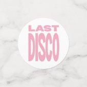 Laatste Disco Roze Meidenavakantiedag Bruiloft Confetti (Kleine voorkant)