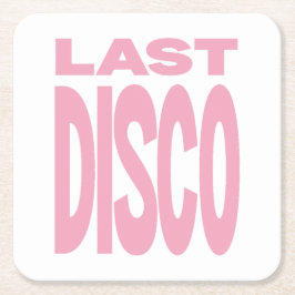 Laatste Disco Roze Meidenavakantiedag Bruiloft Kartonnen Onderzetters