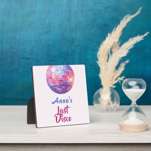 Laatste disco vrijgezellenfeest | Roze flyers Fotoplaat (Insitu)