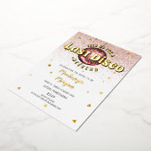 Laatste Disco Weekend Meidenavondfeest Folie Uitnodiging (Gedraaid)