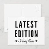 Laatste editie arriveert binnekort zwangerschap aa aankondigingskaart (Voorkant / Achterkant)