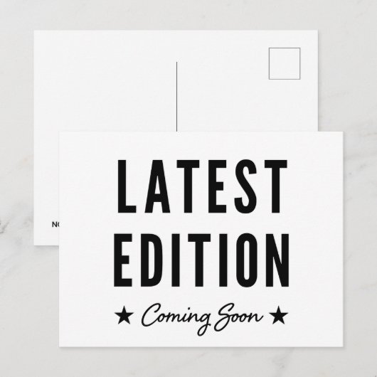 Laatste editie arriveert binnekort zwangerschap aa aankondigingskaart (Voorkant / Achterkant)