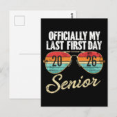 Laatste eerste dag senior 2026 briefkaart (Voorkant / Achterkant)