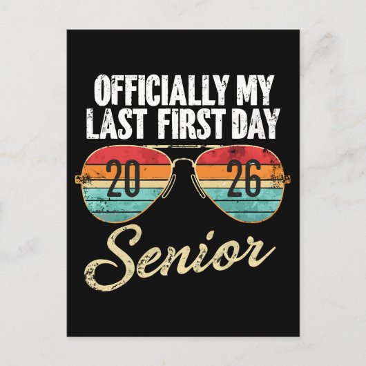 Laatste eerste dag senior 2026 briefkaart (Voorkant)