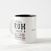 Laatste eerste dag terug naar schoolklas van 2025  tweekleurige koffiemok (Voorkant links)