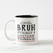 Laatste eerste dag terug naar schoolklas van 2025  tweekleurige koffiemok (Links)