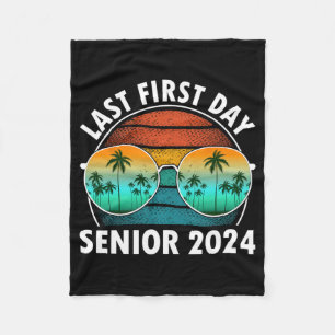 Laatste eerste dag van de school senior 2024 Sungl Fleece Deken