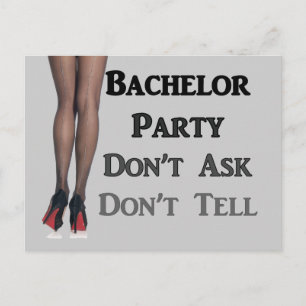Laatste feest met leuke bachelor uitnodiging briefkaart
