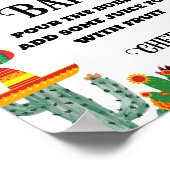 Laatste Fiesta Bachelorette Mimosa Bar Tafelbord Poster (Hoek)