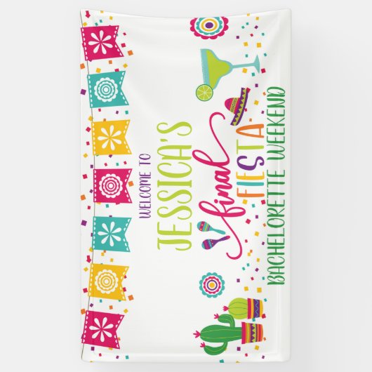 Laatste Fiesta Bachelorette Party Banner (Verticaal)