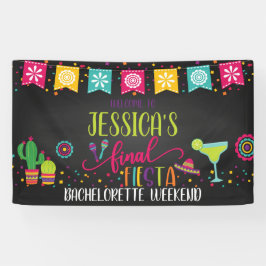 Laatste Fiesta Bachelorette Party Banner - Zwart