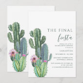 Laatste Fiesta Bachelorette Weekend Cactus Route Kaart (Voorkant / Achterkant)