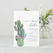 Laatste Fiesta Bachelorette Weekend Cactus Route Kaart (Staand voorkant)