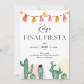 Laatste Fiesta Bridal/Bachelorette Feestuitnodigin Kaart (Voorkant)