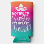 Laatste Fiesta bruid vrijgezellenfeest Keepsake Seltzer Blikjeskoeler (Achterkant)