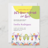 Laatste Fiesta Cocktails Bachelorette Bruiloftsfee Kaart (Voorkant)