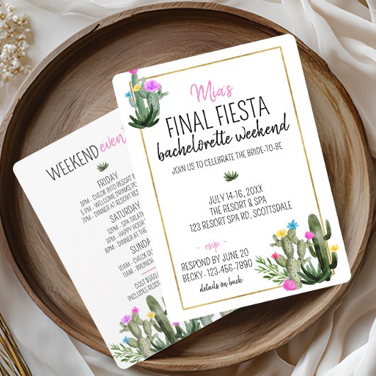 Laatste Fiesta Meisjesweekend Kaart