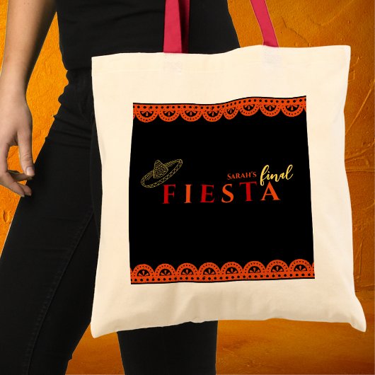 Laatste Fiesta Papel Picado vrijgezellenfeest Tote Bag