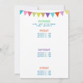 Laatste Fiesta reisroute vrijgezellenfeest Kaart (Achterkant)