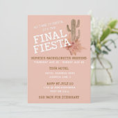 Laatste Fiesta reisroute vrijgezellenfeest Kaart (Staand voorkant)