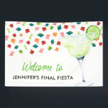 Laatste Fiesta Vrijgezellenfeest Party Welkom Spandoek<br><div class="desc">Welcome your guests with our vibrant "Last Fiesta Bridal Shower Party Welcome Banner." Perfect for your fiesta-themed bridal shower, this banner features bright, festive designs and is easy to customize with the bride's name and event. Make your celebration unforgettable with this standout decor! Matching items in our store Cava Party...</div>