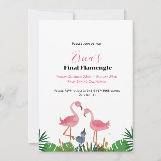 Laatste Flamengo Bachelorette & weekendroute Kaart (Voorkant)