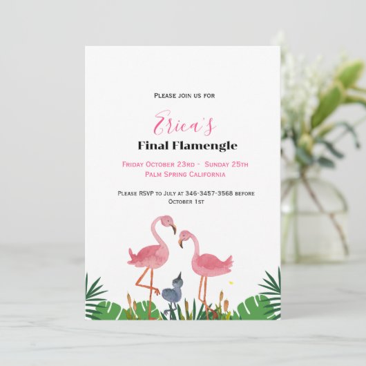 Laatste Flamengo Bachelorette & weekendroute Kaart (Staand voorkant)