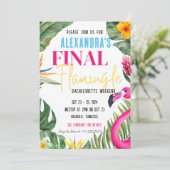 Laatste Flamingle Bachelorette Party Weekend Kaart (Staand voorkant)