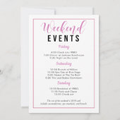 Laatste Flamingle Bachelorette Weekend Route Kaart (Achterkant)