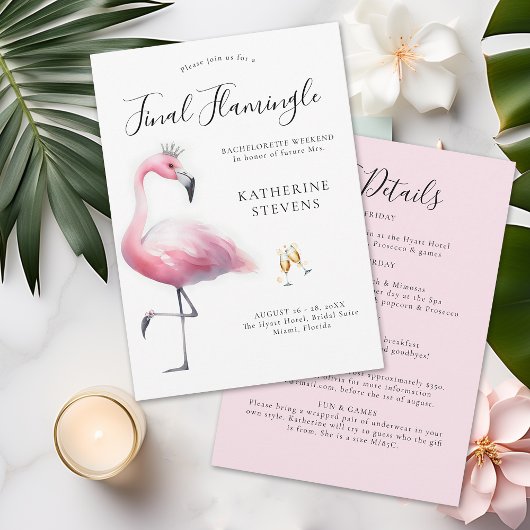 Laatste Flamingle Fun Bachelorette Party Route Kaart