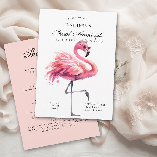 Laatste Flamingle Grappige Bachelorette Party Rout Kaart